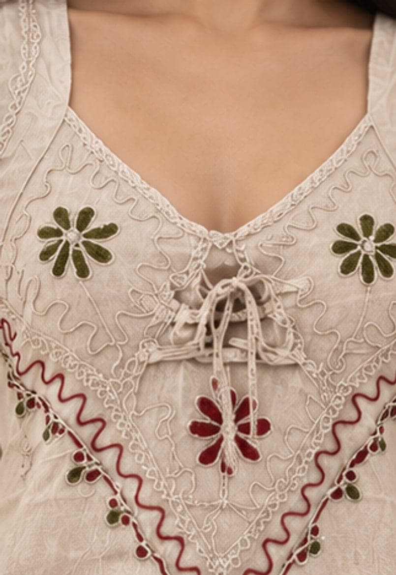 Ivory Embroidered Skirt Set — view 2