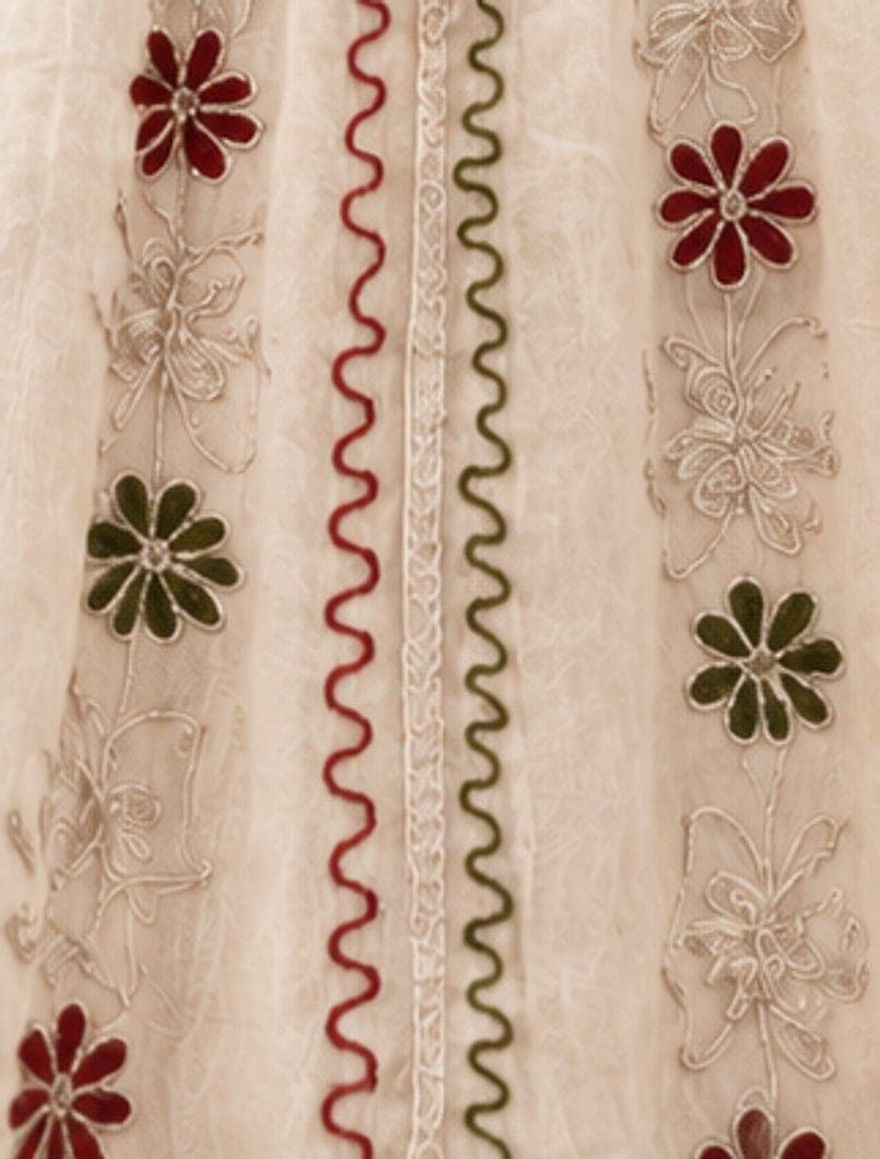Ivory Embroidered Skirt Set — view 4