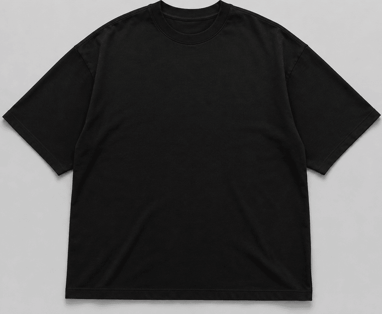 Black t-shirt front